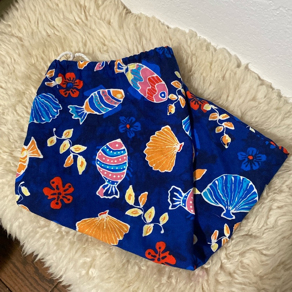 HAND CRAFTED DRAWSTRING BAG 🐟🐠🐡